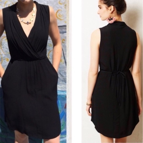 Anthropologie Maeve Black Liban Sleeveless Dress size medium - Picture 1 of 8